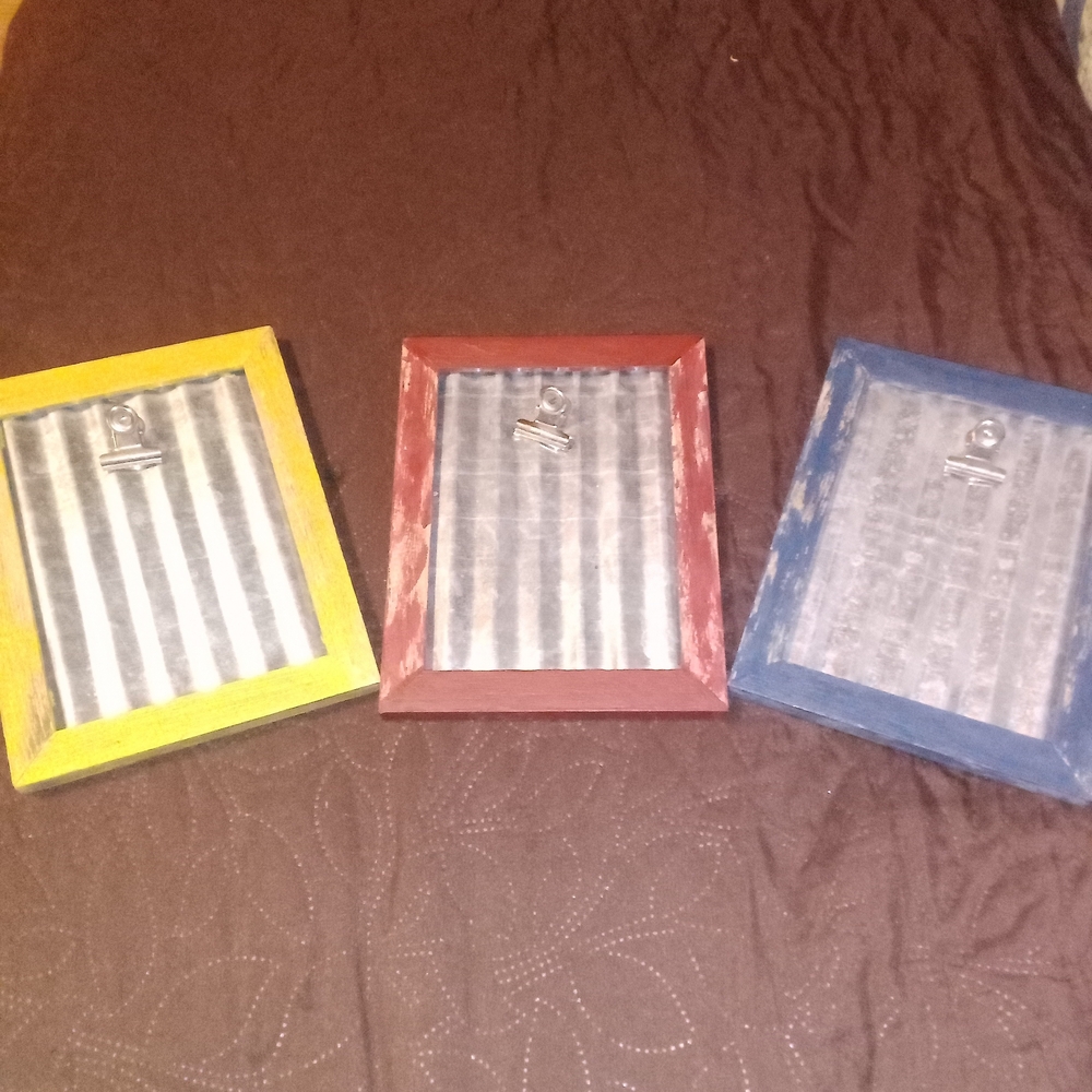 Set of Three Rustic Clipboards Picture Frames